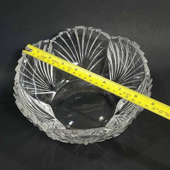 Noritake 9" Centerpiece Bowl Salad Fruit Bowl Glass Crystal Treasure Vintage - Picture 4 of 8